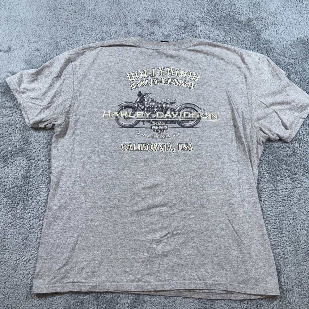 HARLEY DAVIDSON HOLLYWOOD CALIFORNIA USA 🦅 Mens XL - Picture 1 of 7